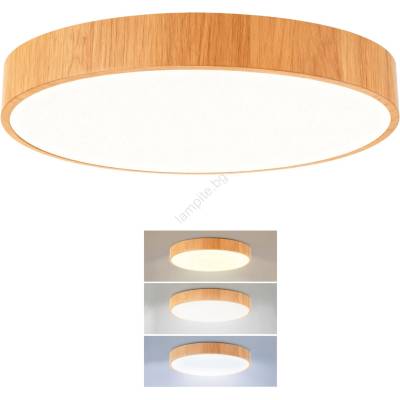 Brilagi - LED таванно осветително тяло POOL LED/48W/230V 3000/4000/6000K, диаметър 40 см, дървесен декор (BG4061)