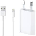 Apple (OEM) Зарядно за телефони Apple iPhone с кабел Lightning, оригинален, 5W, 1A (193583)