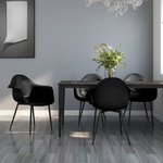 vidaXL Трапезни столове, 4 бр, черни, PP (338077)