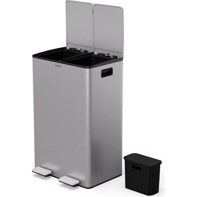 Klarstein EcoVista, odpadkový koš s kompostérem, 60 l + 3 l/koš + kompostér, Soft-Close KG28-60L-ss