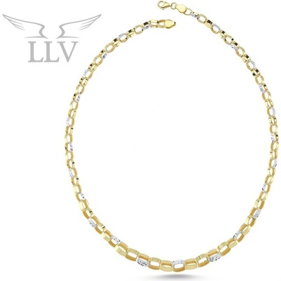 Lillian Vassago článkový náramek kombinovaného zlata LLV46-GB034