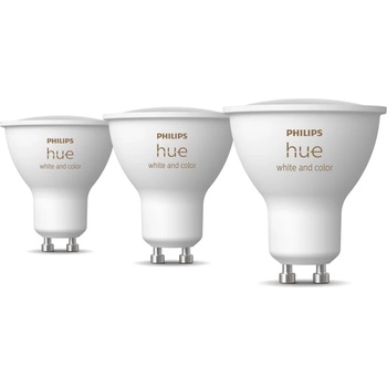Philips Смарт лунички Philips Hue GU10 smart spotlight (3-pack) 3 бр. ZigBee с 16 млн. цвята и гласово управление (929003666503)
