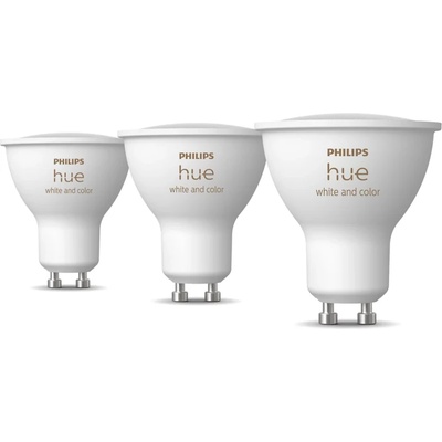 Philips Смарт лунички Philips Hue GU10 smart spotlight (3-pack) 3 бр. ZigBee с 16 млн. цвята и гласово управление (929003666503)