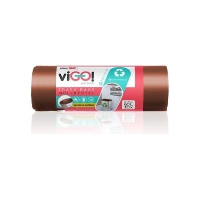 viGO Vrecia na odpadky 60 l 28 µm 10 ks hnedé