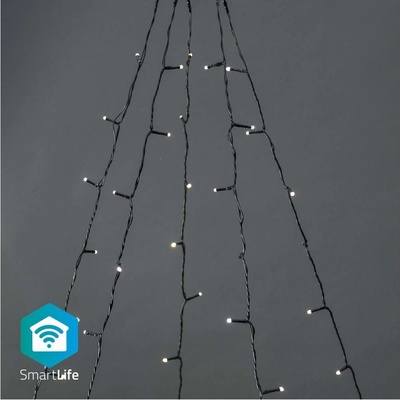 SmartLife Nedis LED Wi-Fi Teplá bílá 200 LED 5 x 4 m Android IOS WIFILXT11W200