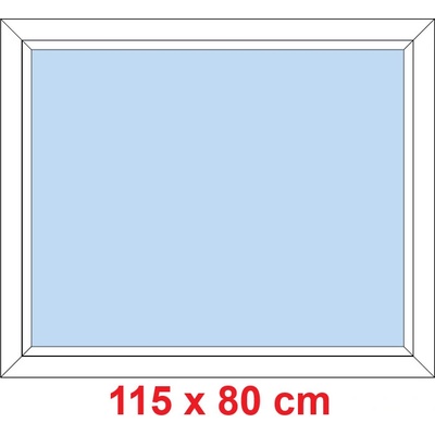 Soft Plastové okno 115x80 cm FIX neotevíravé Bílá
