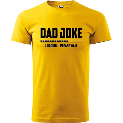Sablio tričko s potlačou Dad joke loading žluté