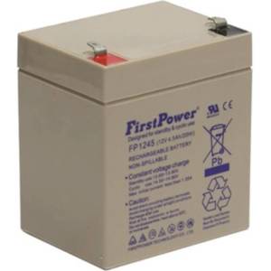 First Power оловно-киселинен акумулатор FP1245, 12 V, 4, 5 Ah, презареждаем, за аварийно захранване (MS4/12)