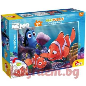 Lisciani Пъзел lisciani 74112 - 24 части - Търсенето на Немо, двулицев пъзел (li74112)