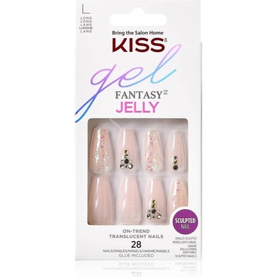 KISS Gel Fantasy Jelly umělé nehty Jelly Juice 28 ks