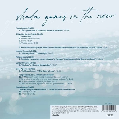 MEIJA, ILONA/DZINTRA ERLI - SHADOW GAMES IN THE RIVER CD
