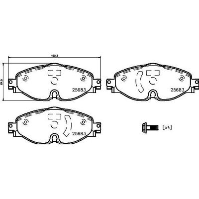 BREMBO Sada brzdových platničiek P85 147