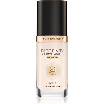 MAX Factor Facefinity All Day Flawless дълготраен фон дьо тен SPF 20 цвят 10 Fair Porcelain 30ml