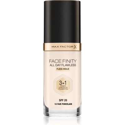 MAX Factor Facefinity All Day Flawless дълготраен фон дьо тен SPF 20 цвят 10 Fair Porcelain 30ml
