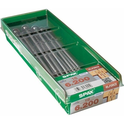 Spax Wirox Skrutka do dreva HI.FORCE, ⌀ 6 × 200 mm, drážka: TX 30, 16 ks, 4251750602007