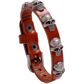 HARAHU Гривна Small Skull - Кафява KP33405 (33405)