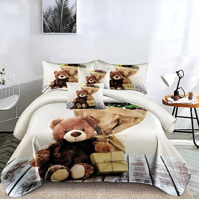 EmonaMall Двулицево спално бельо 3D (размер за приста), реално изображение EmonaMall, 4 части - Модел S19007 (S19007-1600e3)