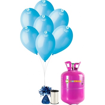 HeliumKing Hélium párty set s modrými balónikmi