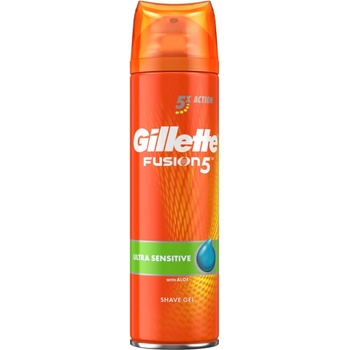 Gillette Fusion 5 Ultra Sensitive gél na holenie 200 ml