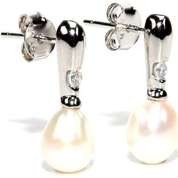 Rafity stříbrné s perlou a zirkonem E0045PZ-0506