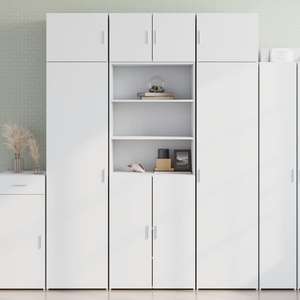 vidaXL Висок шкаф, бял, 70x42, 5x185 см, инженерно дърво (3281371)