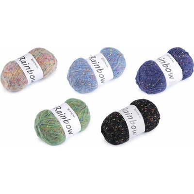 Pletací příze mohérová Rainbow 100 g - 18 (11-6) fialová tmavá