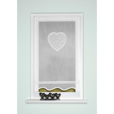 HOME WOHNIDEEN vitrážková záclona 54517 CORAZON 0105 biela 80x40 cm (v x s)
