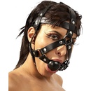 SM, BDSM, fetiš Kožená nastaviteľná maska na hlavu s kolíkom Zado
