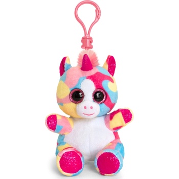 Keel Toys Плюшена играчка с клипс за раница Keel toys - Еднорог, шарен, 12 cm (SF6556)