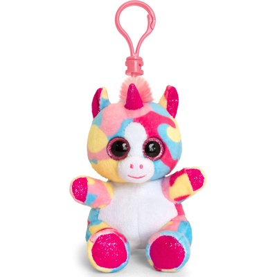 Keel Toys Плюшена играчка с клипс за раница Keel toys - Еднорог, шарен, 12 cm (SF6556)