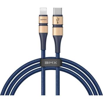 Baseus BMX Double-Deck USB-C to Lightning Cable PD 18W - MFI сертифициран USB-C към Lightning кабел за Apple устройства с Lightning порт (120 см) (син)