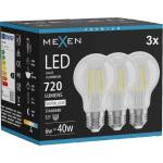 Mexen Vintis 3x LED филамент крушка E27, A60, 6W, неутрална - 4000K, 720 lm, clear - L150-E27-0640-00x03 (L150-E27-0640-00x03)