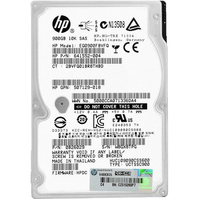 HP 900GB, 10000rpm, SAS, SFF, 619291-B21