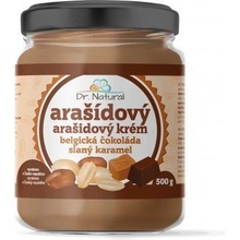 Dr.Natural Arašidový krém jemný belgická čokoláda slaný karamel 500 g