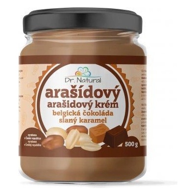 Dr.Natural Arašidový krém jemný belgická čokoláda slaný karamel 500 g
