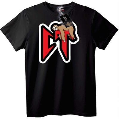 NOONEBRAND Тениска Sloth DT лого - 2XL, Black