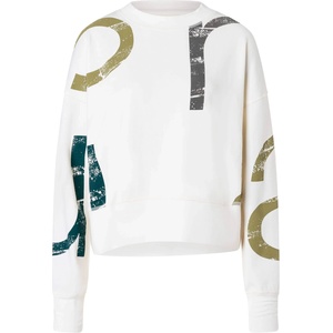 super. natural Дамски вълнен пуловер super. natural Women's Capital Logo Krissini Jumper - Fresh White / Various - размер XL (105-7095-0115)