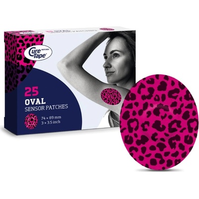 CureTape Sensor Patches náplasti na senzor 25 ks Art Leopard