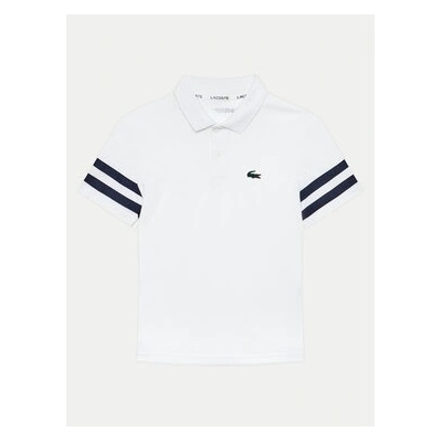Lacoste Тениска с яка и копчета DJ7435 Бял Regular Fit (DJ7435)