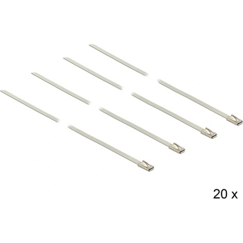 Delock Кабелни връзки от неръждаема стомана 350 x 4, 6 mm (H x W), 20 броя