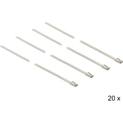 Delock Кабелни връзки от неръждаема стомана 350 x 4, 6 mm (H x W), 20 броя