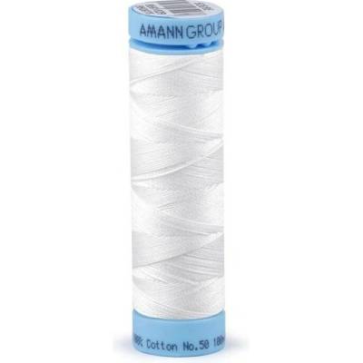 Bavlněné nitě 100 m Etiketní č.50 Triana Amann 2000 White
