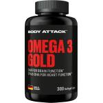 Body Attack Omega 3 Gold | with 33% EPA & 22% DHA [300 Гел капсули]