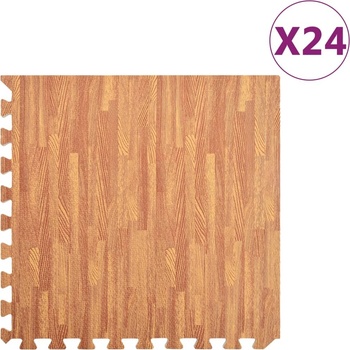 vidaXL puzzle štruktúra dreva 24 ks 8,64㎡ EVA pena
