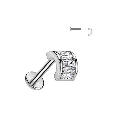 Šperky4U Piercing do brady PUSH IN labreta LB1130
