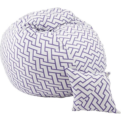 PUFRELAX Комплект Барбарон и декоративна възглавница, Перящ се калъф, Подходящ за деца, 450л (puf-m-mp-pt-zap)