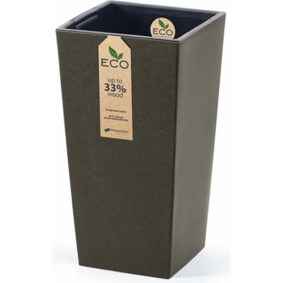 Prosperplast Květináč URBI SQUARE ECO WOOD kávový 24 cm