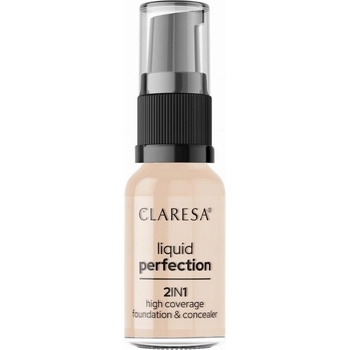 Claresa Liquid Perfection Korektor a krycí make-up 2v1 102 Warm Medium 18 g