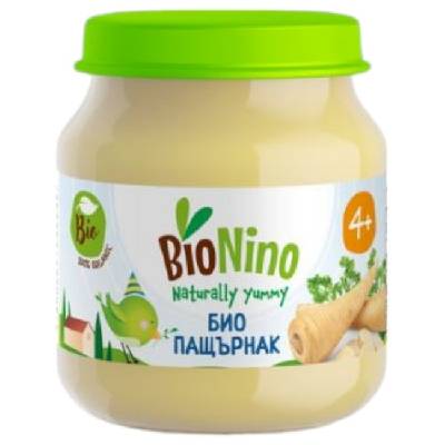 Био зеленчуково пюре BioNino - Пащърнак, 4 м+, 120 g (BN2232)