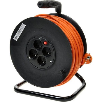 PremiumCord predlžovací kabel 230V 50m na bubnu 4 zásuvky 1,5mm2 ppb-01-50